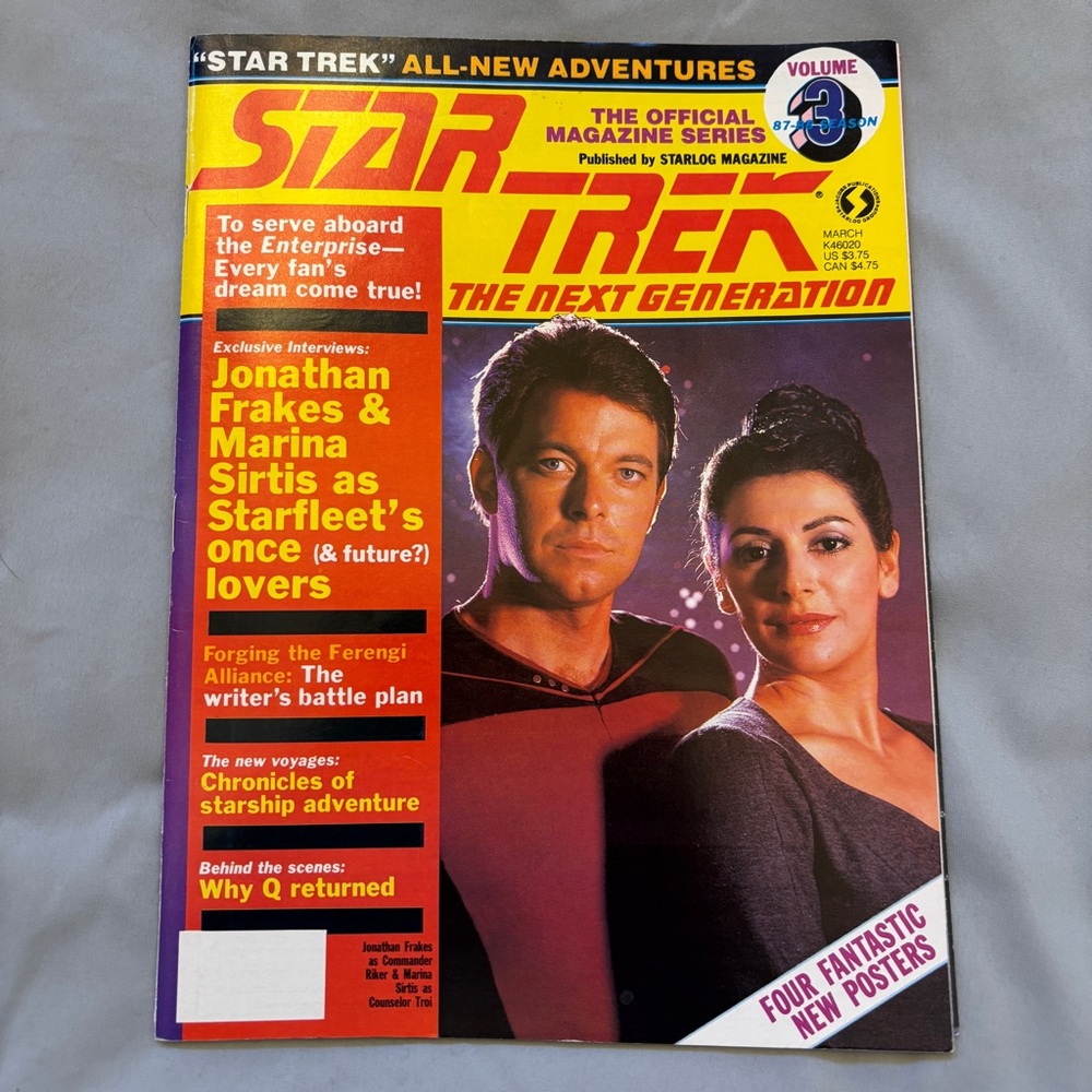 3/$20 Star Trek The Next Generation Magazine